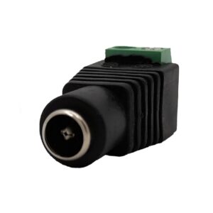 Ficha Plug Hembra 2.1mm p/alimentación con bornera