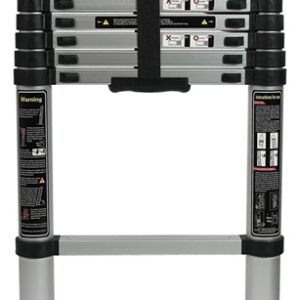 Escalera Telescopica De Aluminio Extensible 9 Escalones 2,6m Plateado