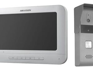 Kit Portero Visor Hikvision Lcd 7 Hd Timbre Camara 1080p Color Gris